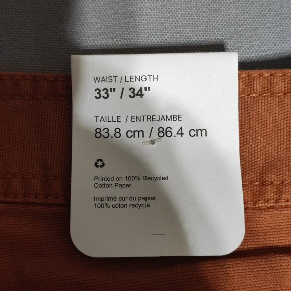 NWT prAna jeans men's 33X34 desert brown colour relaxed straight durable fabric - Picture 11 of 15